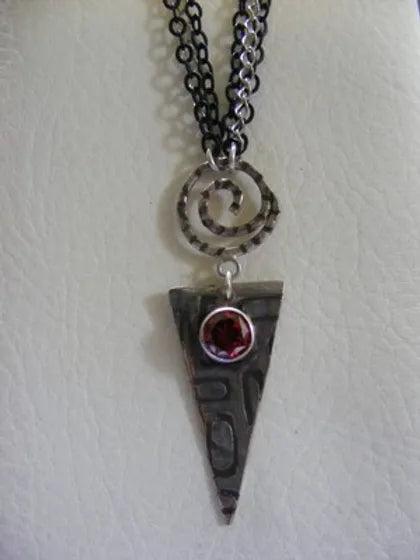 2 Part Kinetic Garnet Pendant