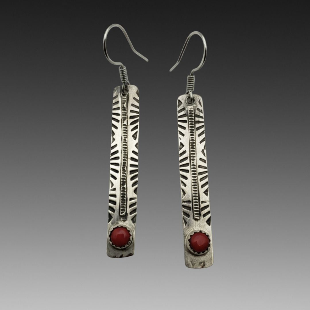 Crimson Trail Sterling Earrings