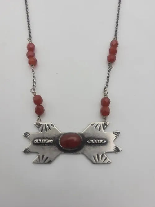 Carnelian Bowtie Pendant