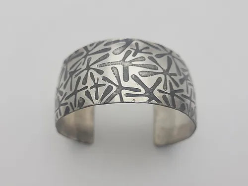 Wide Sterling Starfish Cuff