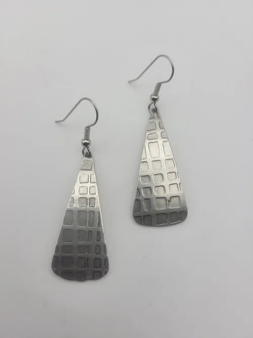 Triangle Box Print Earrings