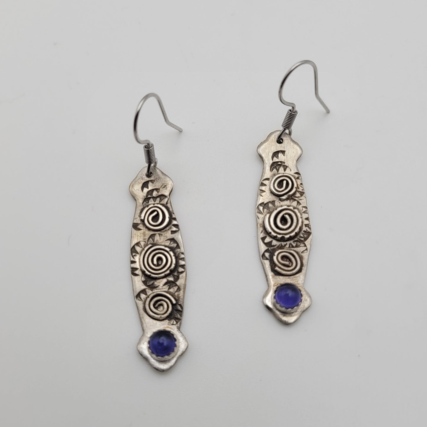 Iolite Spiral Dream Earrings