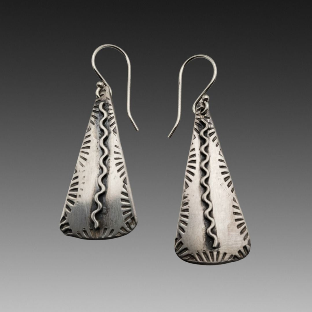 Moonlit Trails Silver Earrings