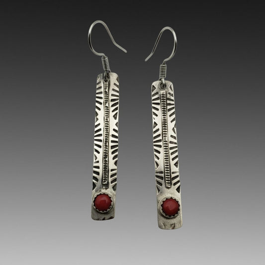 Crimson Trail Sterling Earrings