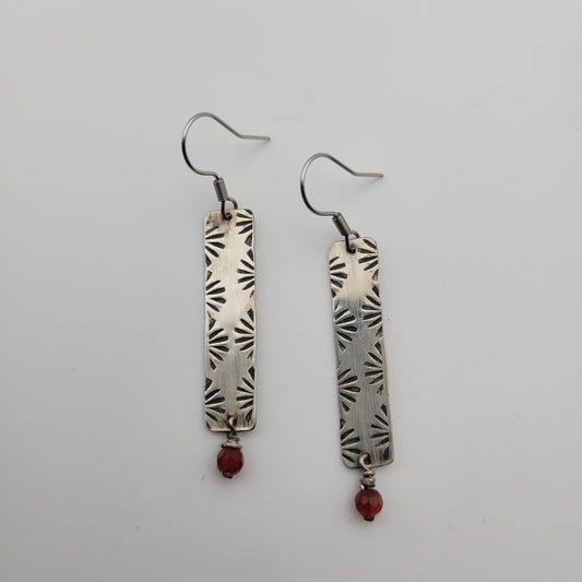 Carnelian Flame Earrings