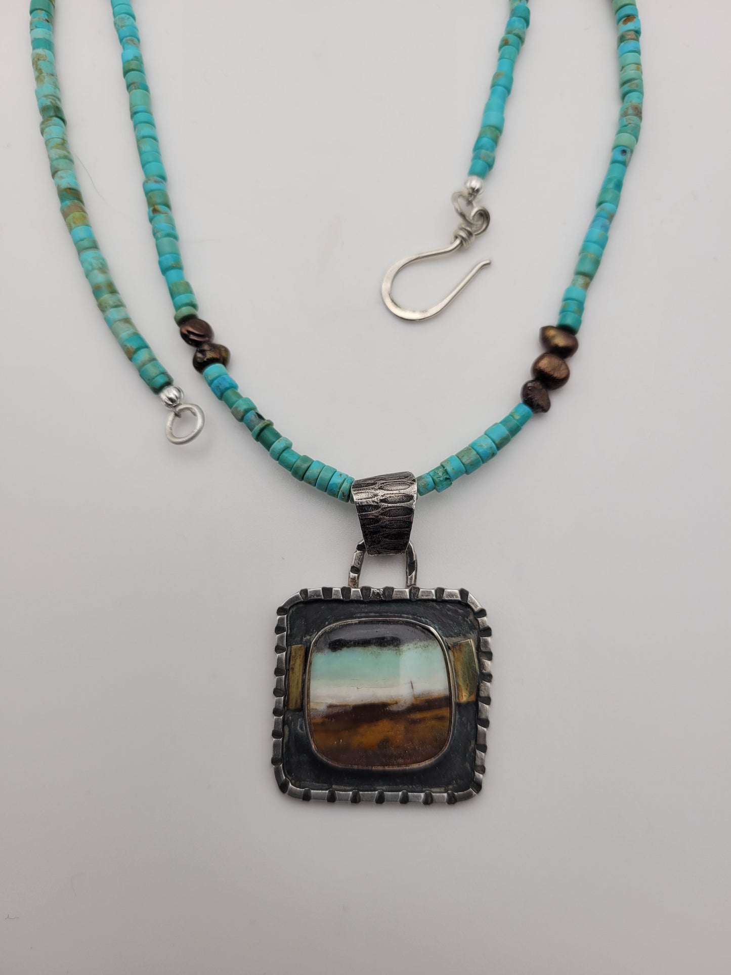 Painted Earth Opalwood Pendant