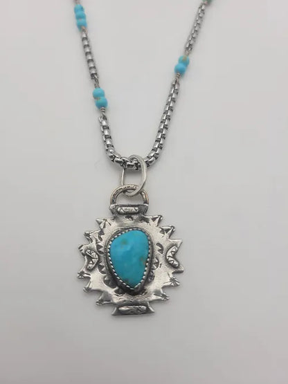 Sunburst Turquoise Pendant