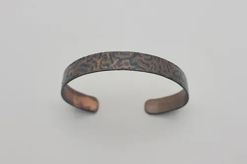 Etched Thin Copper Cuff