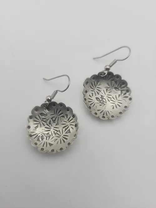 Scalloped Sterling Silver Earrings