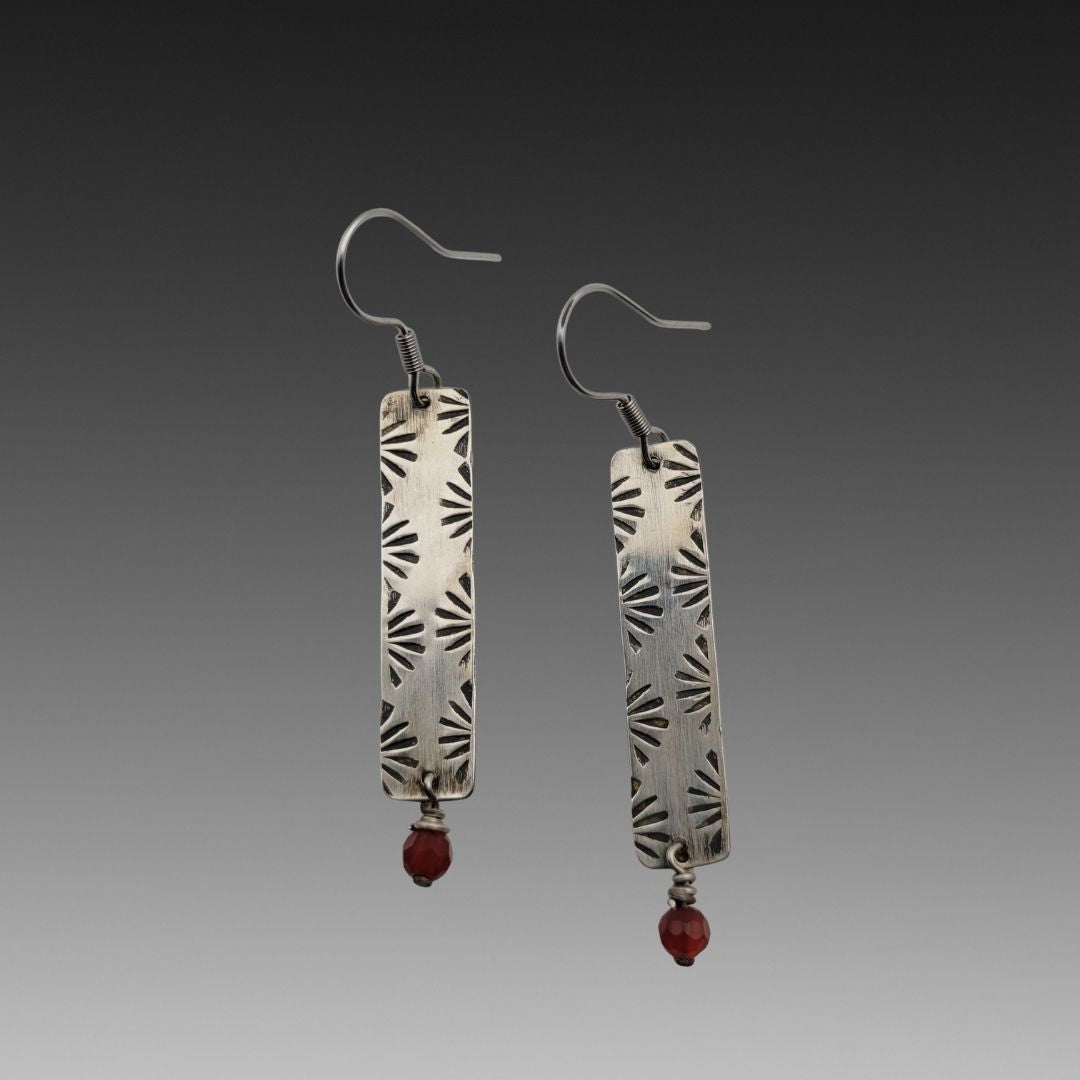 Carnelian Flame Earrings
