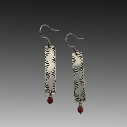 Carnelian Flame Earrings