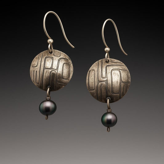 Twilight Deco Pearl Earrings
