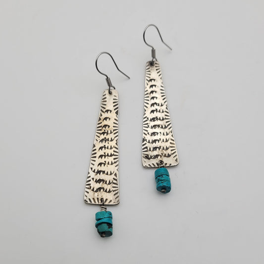 Turquoise Cascade Earrings