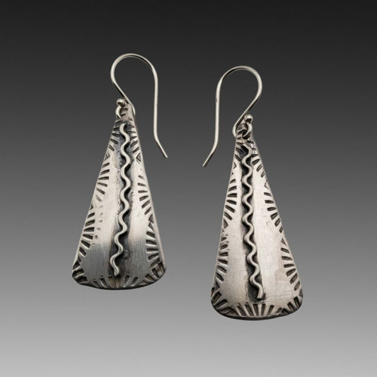 Moonlit Trails Silver Earrings