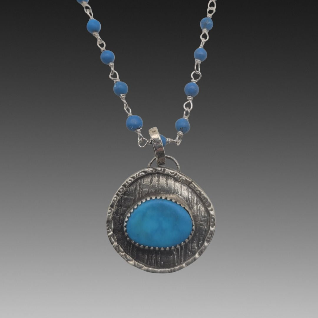 Turquoise Silver Medallion