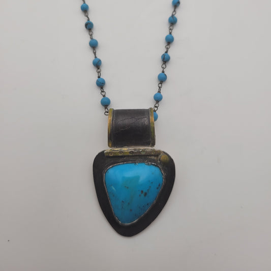 Turquoise Spirit Shield Pendant