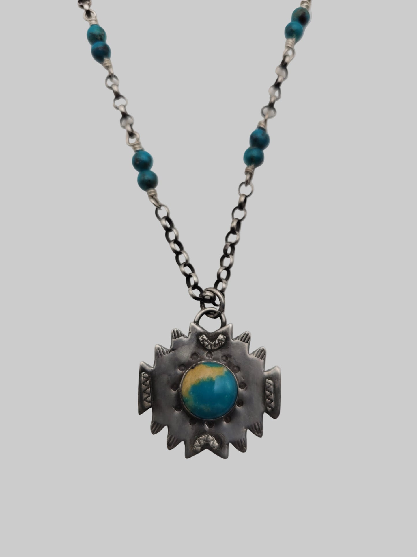 Sunburst Turquoise Pendant