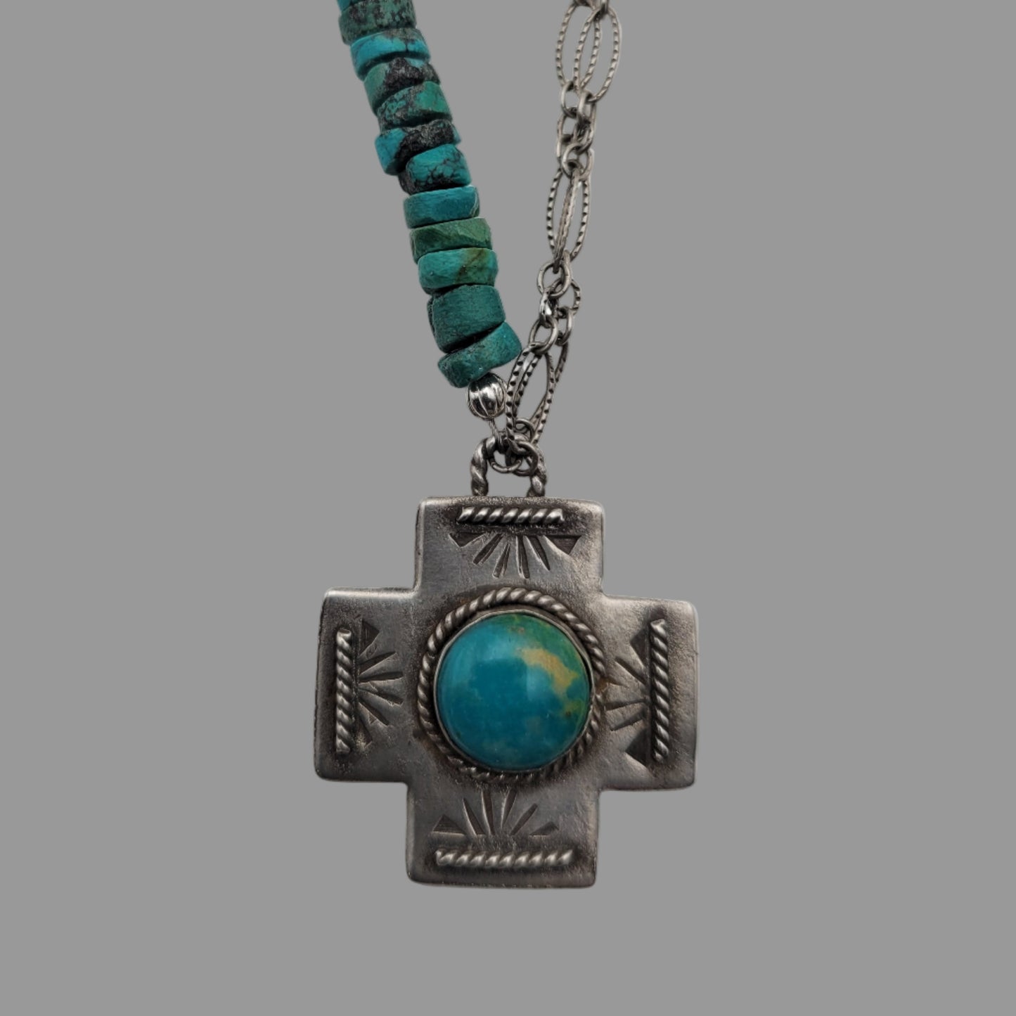 Sundance Turquoise Cross Pendant