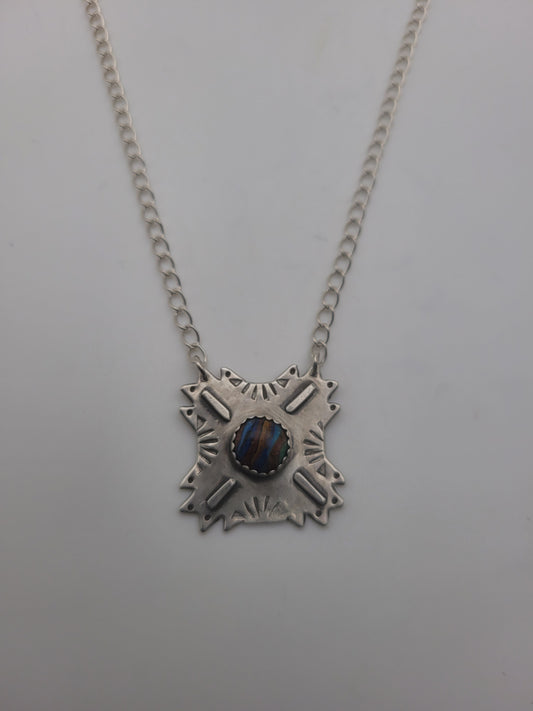 Rainbow Calsilica Nova Necklace