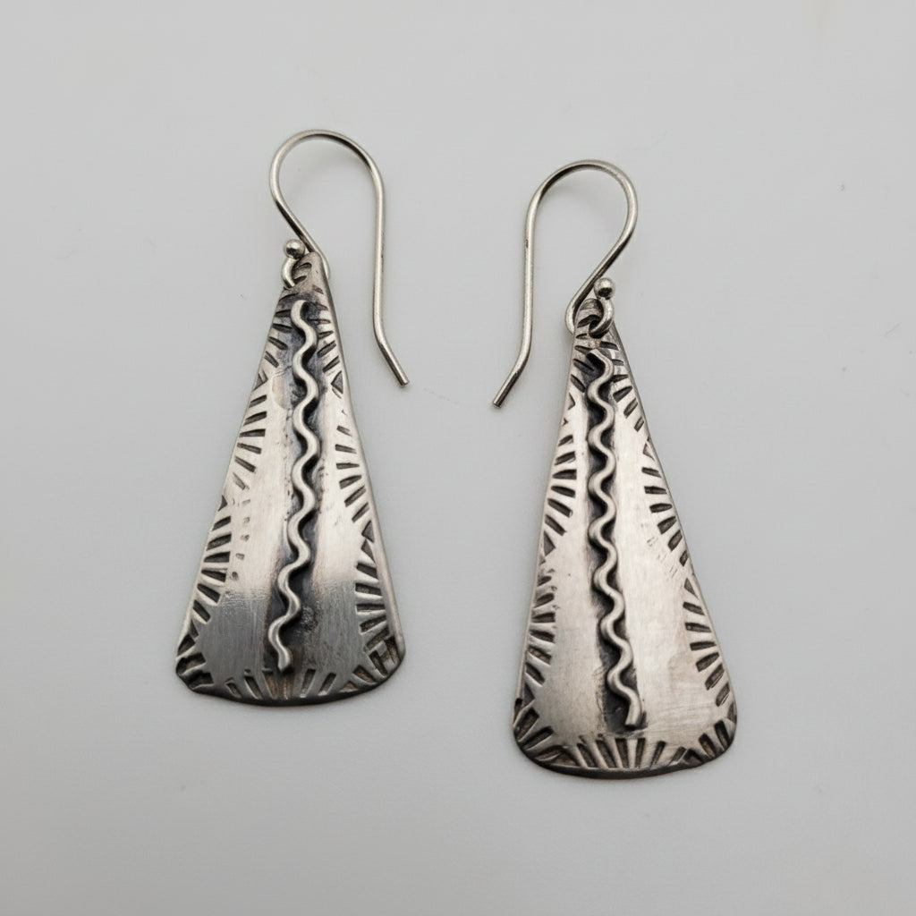 Moonlit Trails Silver Earrings
