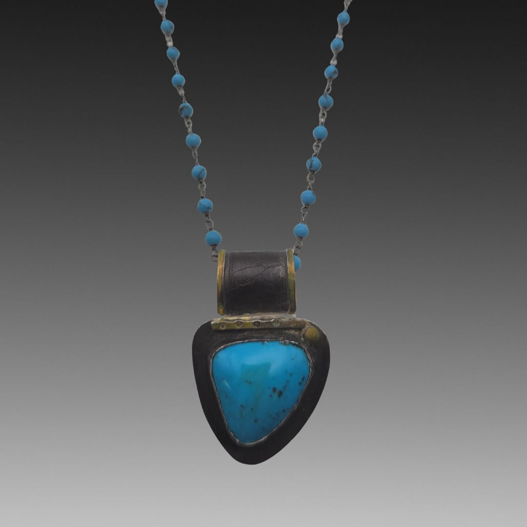 Turquoise Spirit Shield Pendant